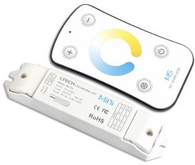M5+M3-3A  Remote Control+Receiver CV CCT Controller, 12/24 V DC, 108/216W, 9A (3A x 3CH), PWM-CV output, 40m remote range, IP20.